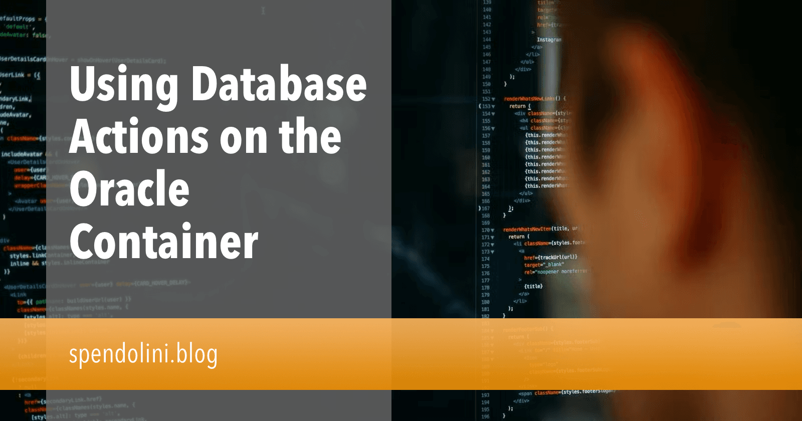 Using Database Actions on the Oracle Container