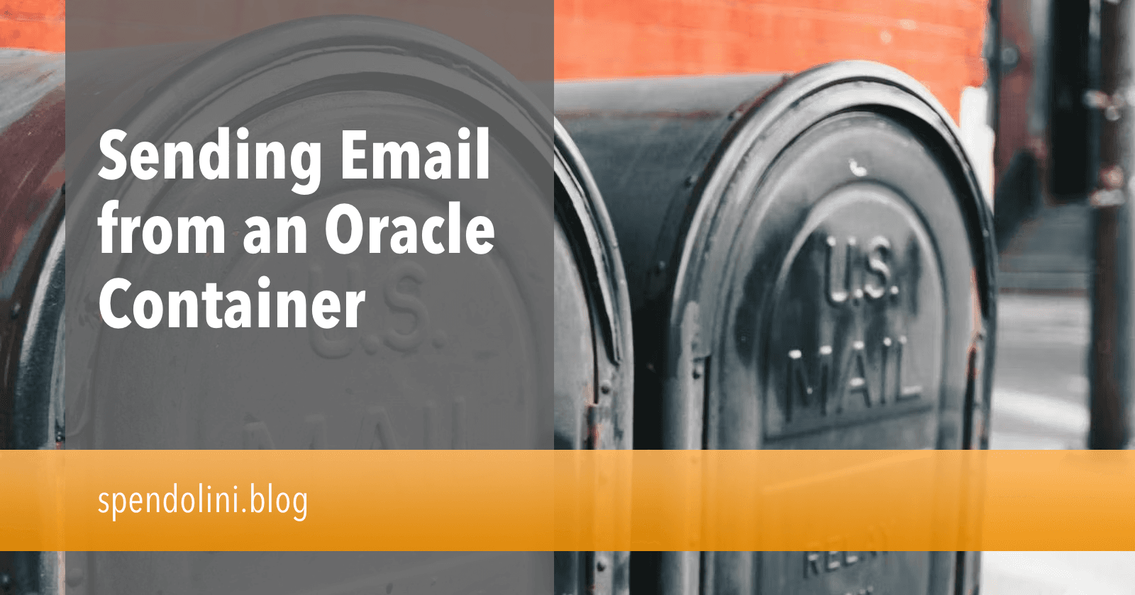 Sending Email from an Oracle Container